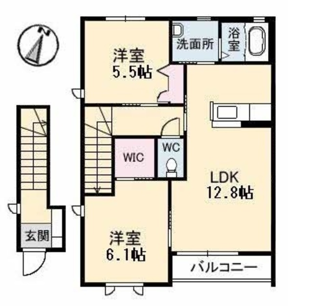 プラセール花華 Bの間取り写真