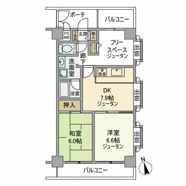朝日パリオ東青梅の間取り写真