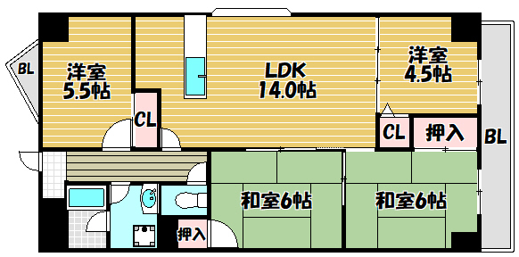 メゾン菱江の間取り写真