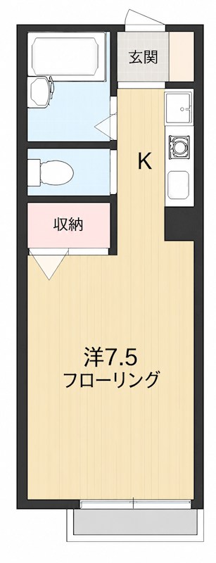 西武池袋線 大泉学園駅 徒歩6分 2階建 築40年の間取り写真