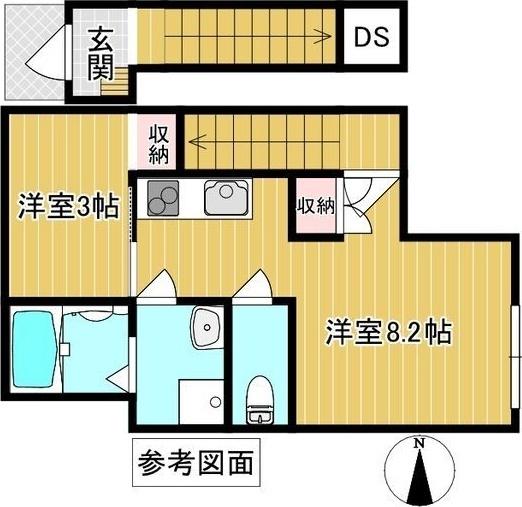 簗瀬3丁目アパートの間取り写真