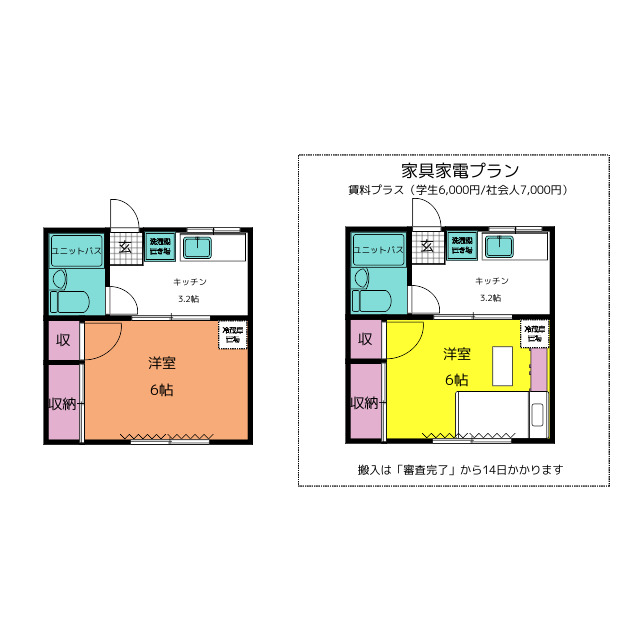 コーポサングリーンの間取り写真