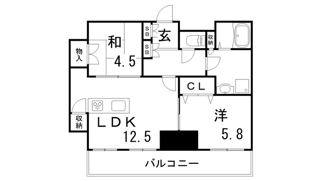 アスタ新長田タワーズコート6番館タワー棟の間取り写真