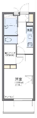 レオパレスら　べるでゅーらIIの間取り