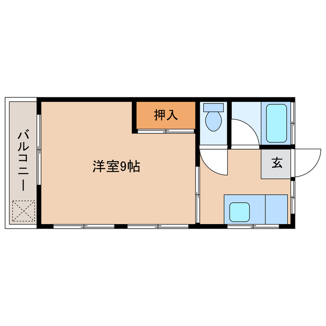 都城市松元町のアパートの間取り