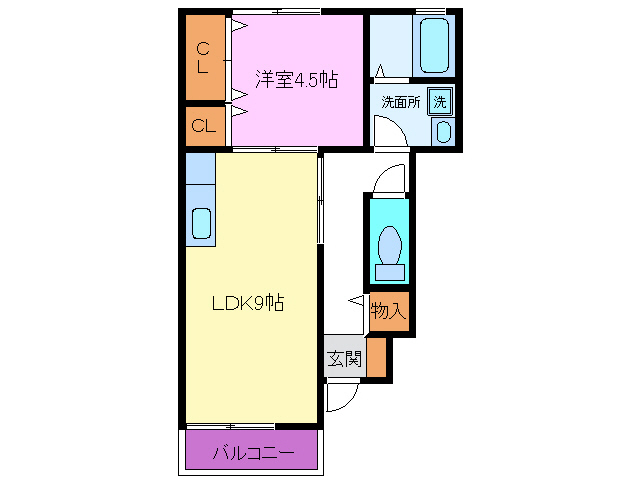 セジュール松本の間取り