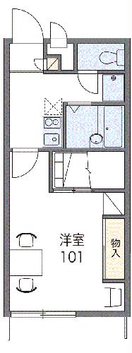 レオパレスもろどみの間取り