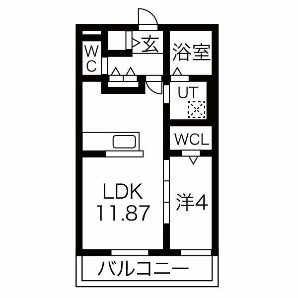 姫路市飾磨区中島のアパートの間取り