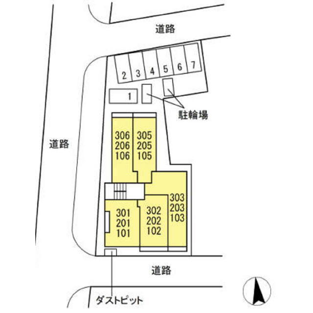 岐阜市竜田町のアパートの建物外観