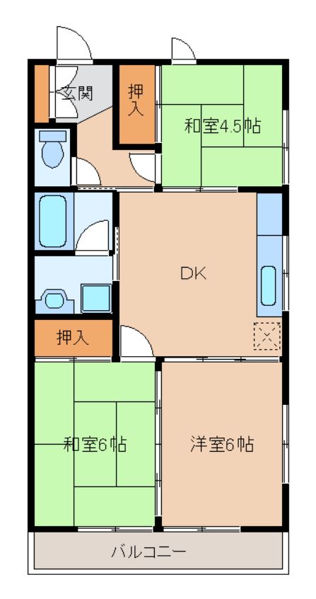 マロニエハイツの間取り