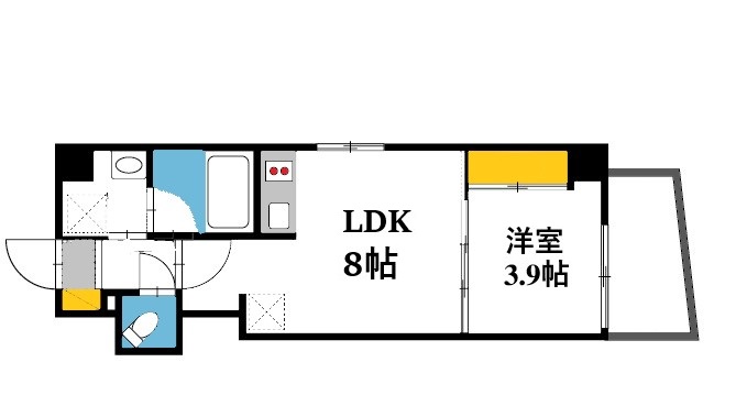 広島市中区吉島町のマンションの間取り