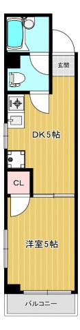 広島市中区河原町のマンションの間取り