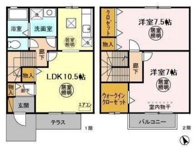 ローズパティオＡの間取り