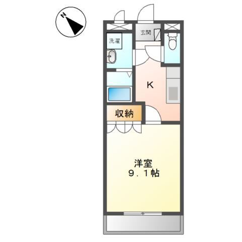 小野市黒川町のアパートの間取り