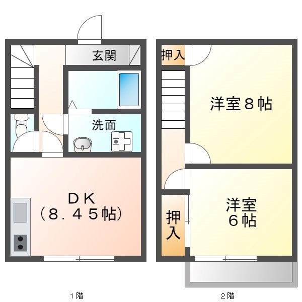 メゾネットスィスルの間取り