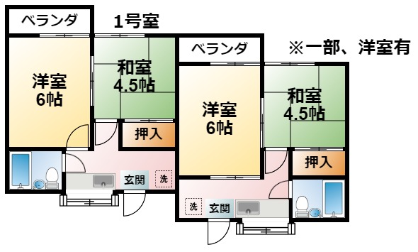 【大網白里市経田のアパートの間取り】