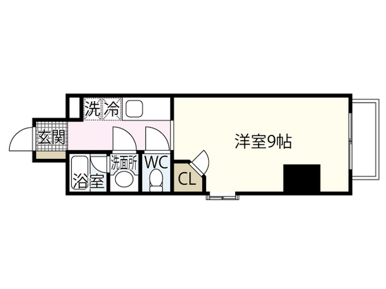 広島市中区東白島町のマンションの間取り