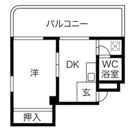 大阪市中央区内平野町のマンションの間取り