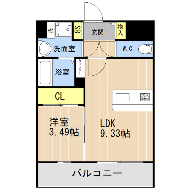 ＬＩＢＴＨ松山の間取り