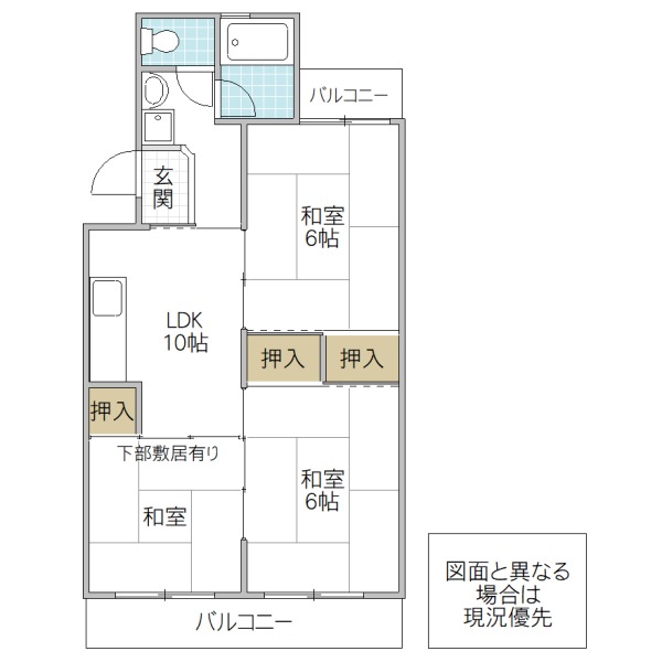 旭町ケイセンマンションの間取り