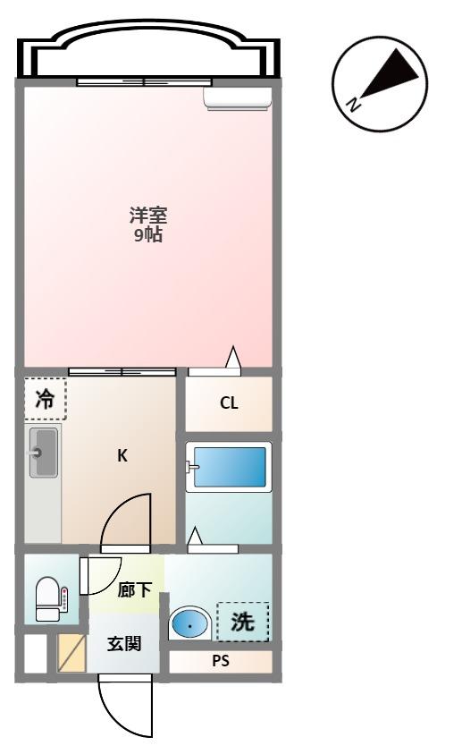 米子市西福原のマンションの間取り