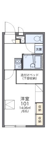 レオパレスフラワーの間取り