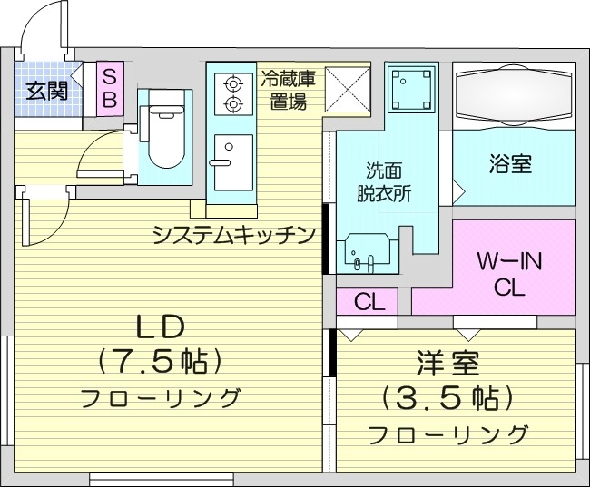 ロイヤルガーデン北6条の間取り