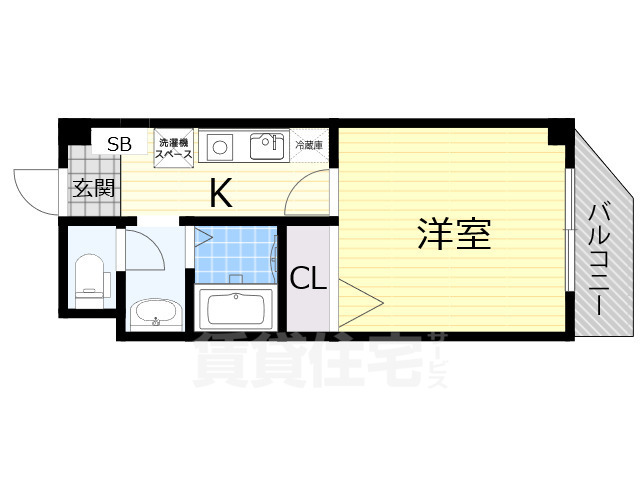 堺市堺区浅香山町のマンションの間取り