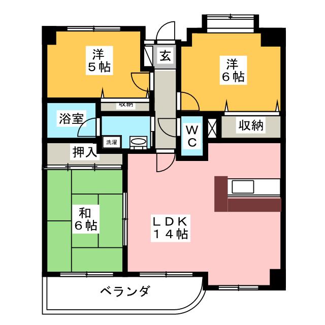 シャロン山之手の間取り