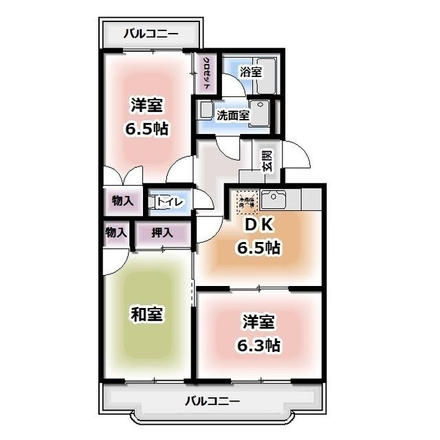 【静岡市駿河区石田のマンションの間取り】