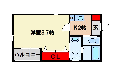 アミカーレ朱雀の間取り