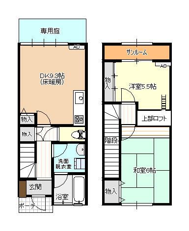 【ファイン西荒屋の間取り】