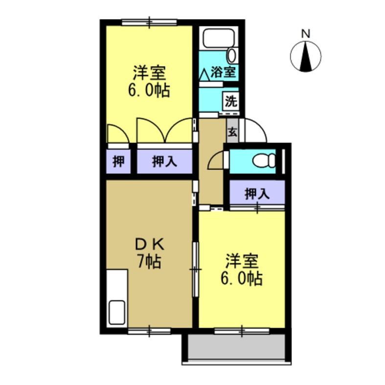 ドミール砂川の間取り