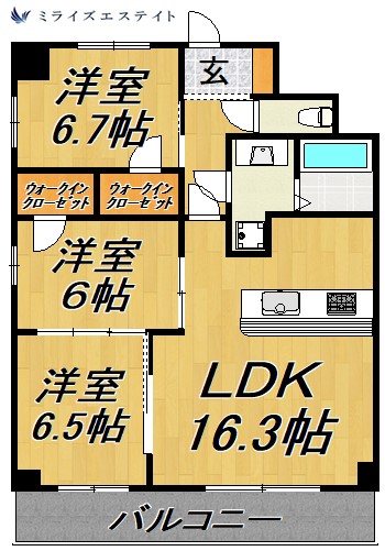 【Ｓ－ＦＯＲＴ鶴舞ｒｅａｌｅの間取り】