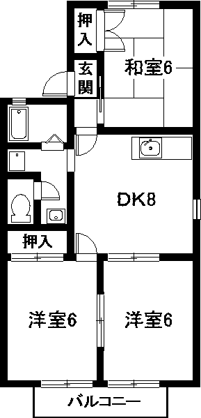 サテライトセブン　Ｂの間取り