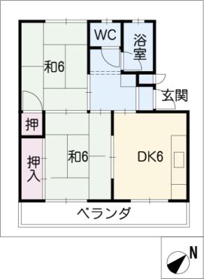 【蜂ヶ池コーポの間取り】