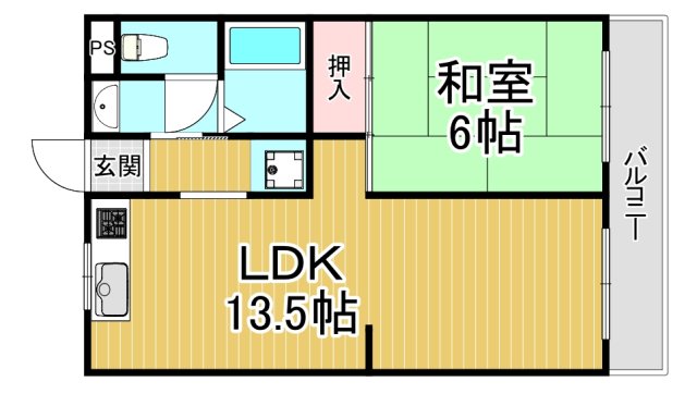 io甲子園二番館の間取り