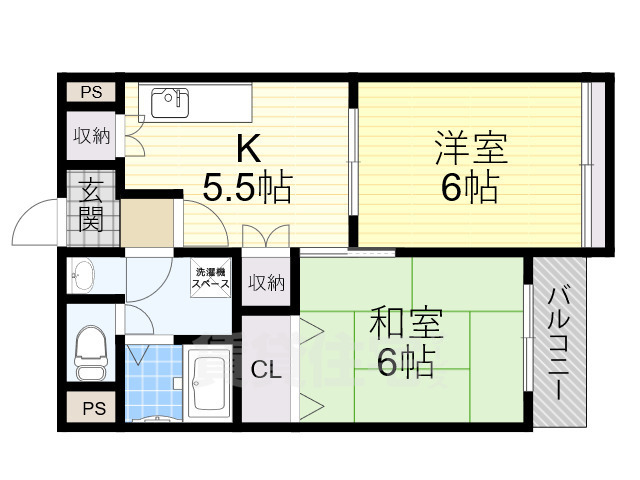 【堺市堺区榎元町のマンションの間取り】