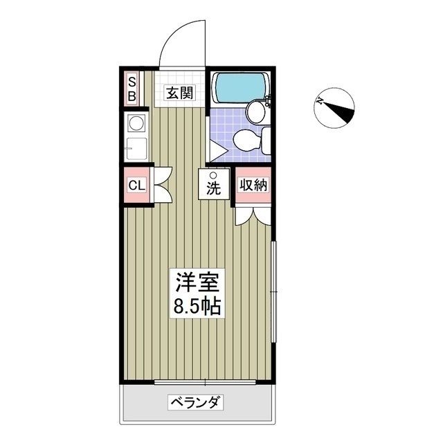 日野市百草のアパートの間取り