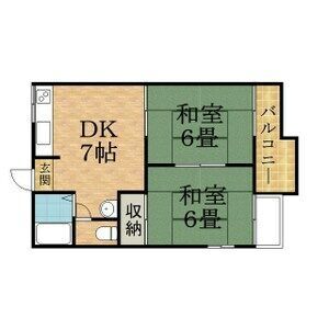 【伊丹市野間のアパートの間取り】