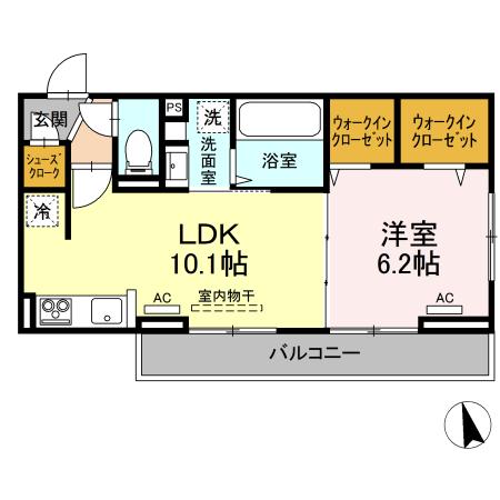 モンプリミエルラシオン　IIIの間取り