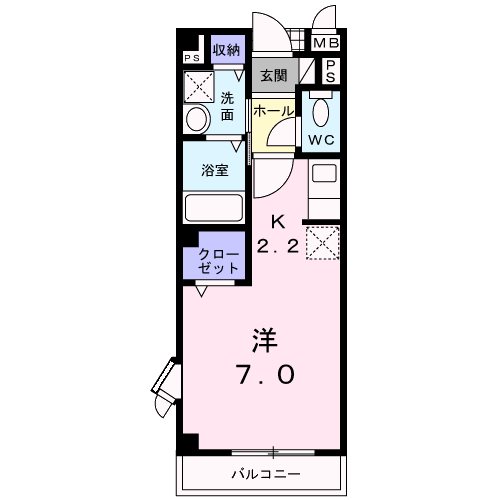 松本市征矢野のアパートの間取り