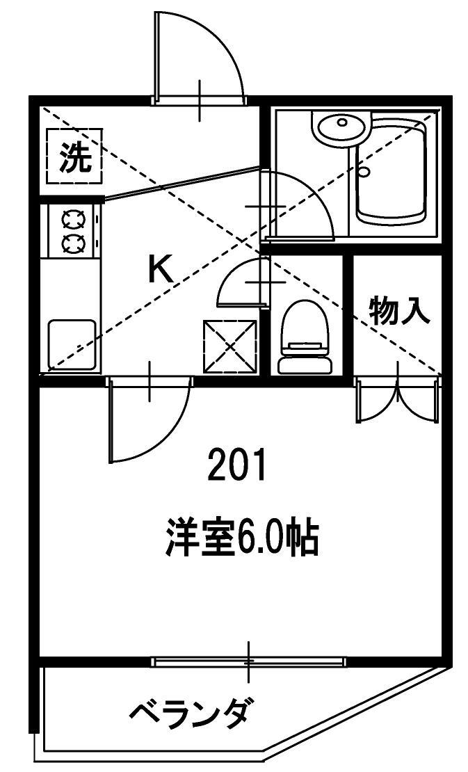 和光市中央のアパートの間取り