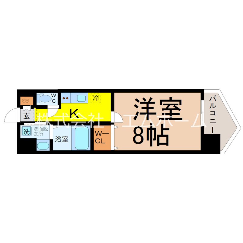 名古屋市港区名港のマンションの間取り