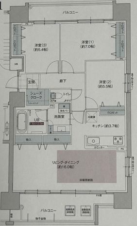 ポレスター弘前駅前レジデンスの間取り