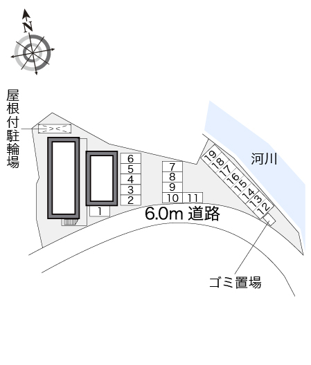 【レオパレスコスモの駐車場】