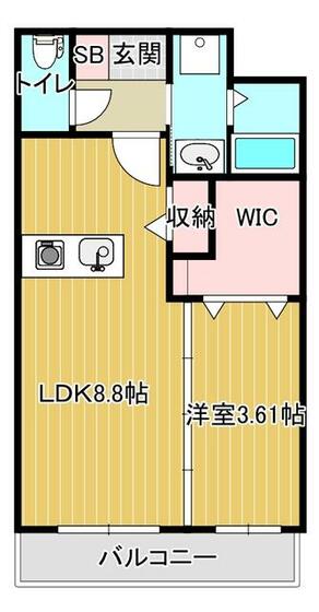 菊池郡大津町大字杉水のマンションの間取り