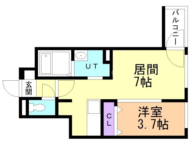 札幌市豊平区西岡四条のマンションの間取り