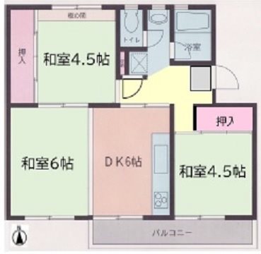 麻生台団地　42号棟42号棟の間取り