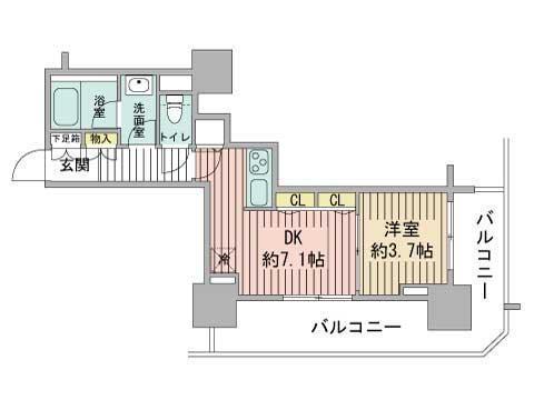 プライムアーバン札幌リバーフロントの間取り